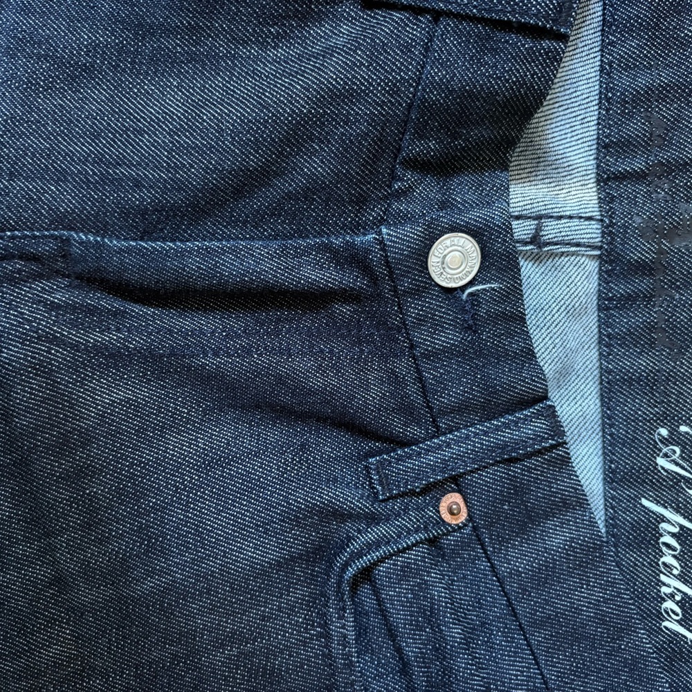 7 For All Mankind Women's Dark Blue Straight Leg Jeans - Picture 4 of 8